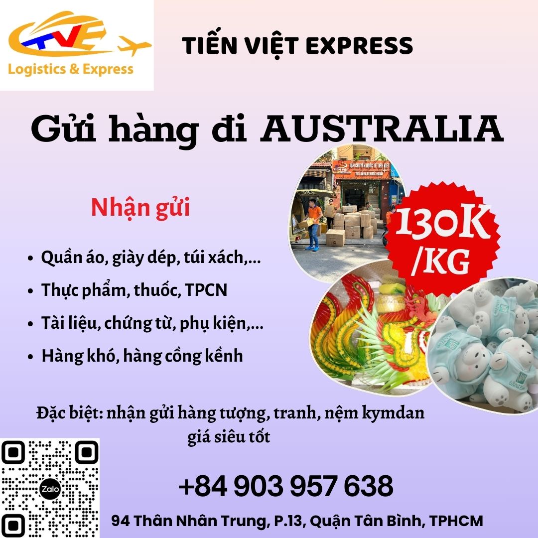 Gửi hàng đi Úc- Tiến Việt Express